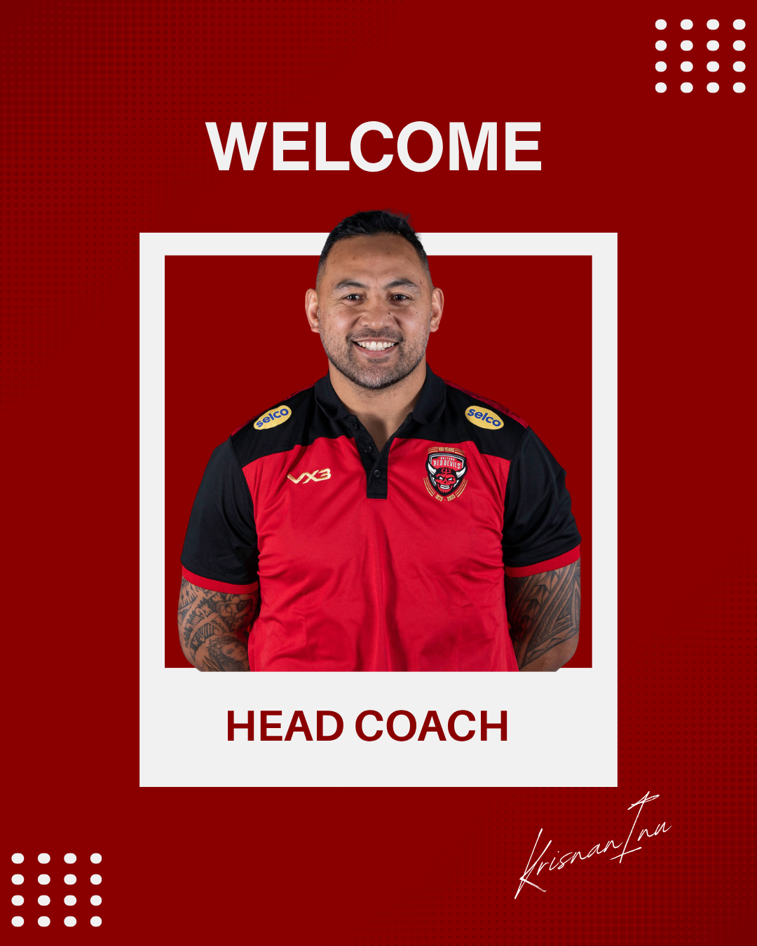 Krisnan Inu Becomes Head Coach